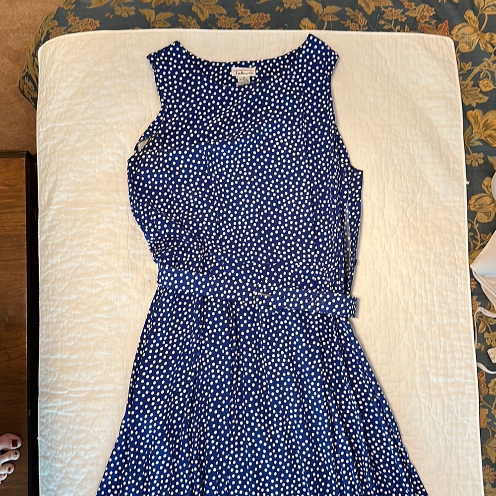 Belted side button dress